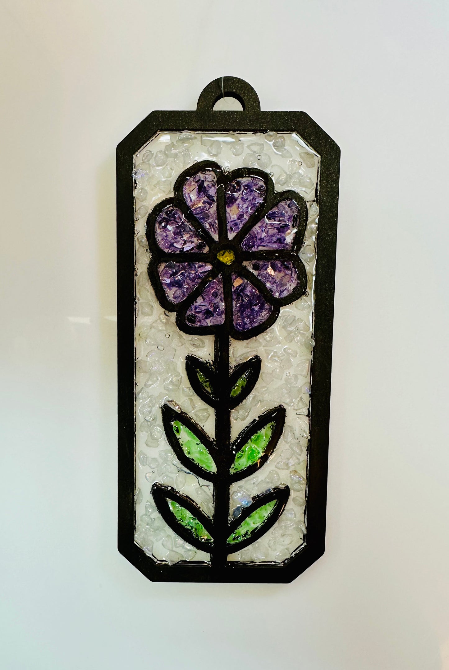 Faux Stain Glass Purple Flower