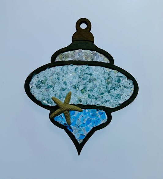Faux Stain Glass Ornament Persian Lantern