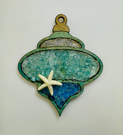 Faux Stain Glass Ornament Persian Lantern