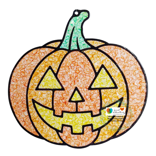 Jack-O'-Lantern Suncatcher 6 or 8 inch shape
