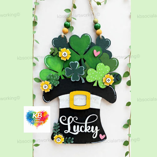 Lucky Hat 2-D Door Hanger