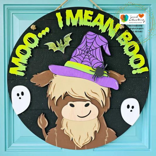 Moo... I Mean Boo! 2-D Door Hanger