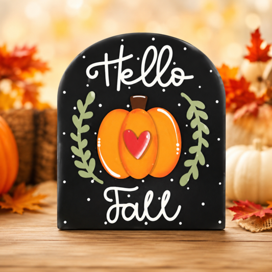 Hello Fall  2-D Arch with stand
