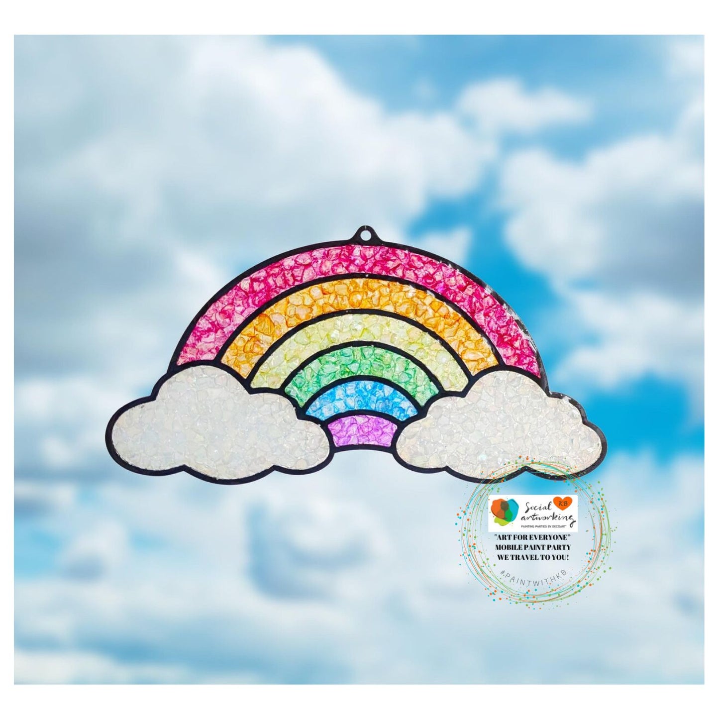 Rainbow Suncatcher 6 or 8 inch shape