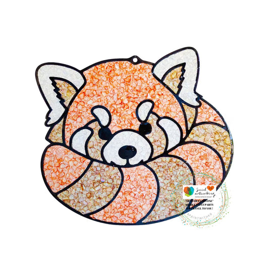 Red Panda Suncatcher 6 or 8 inch shape