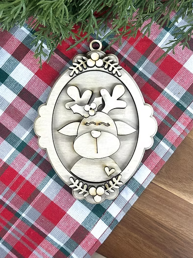 Reindeer Frame Ornament