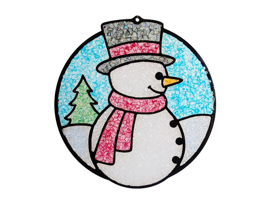 Snowman Suncatcher 6 or 8 inch shape