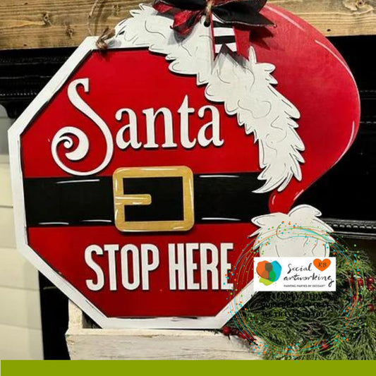 Santa Stop Here Buckle & Hat