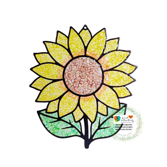Sunflower Suncatcher 6 or 8 inch shape