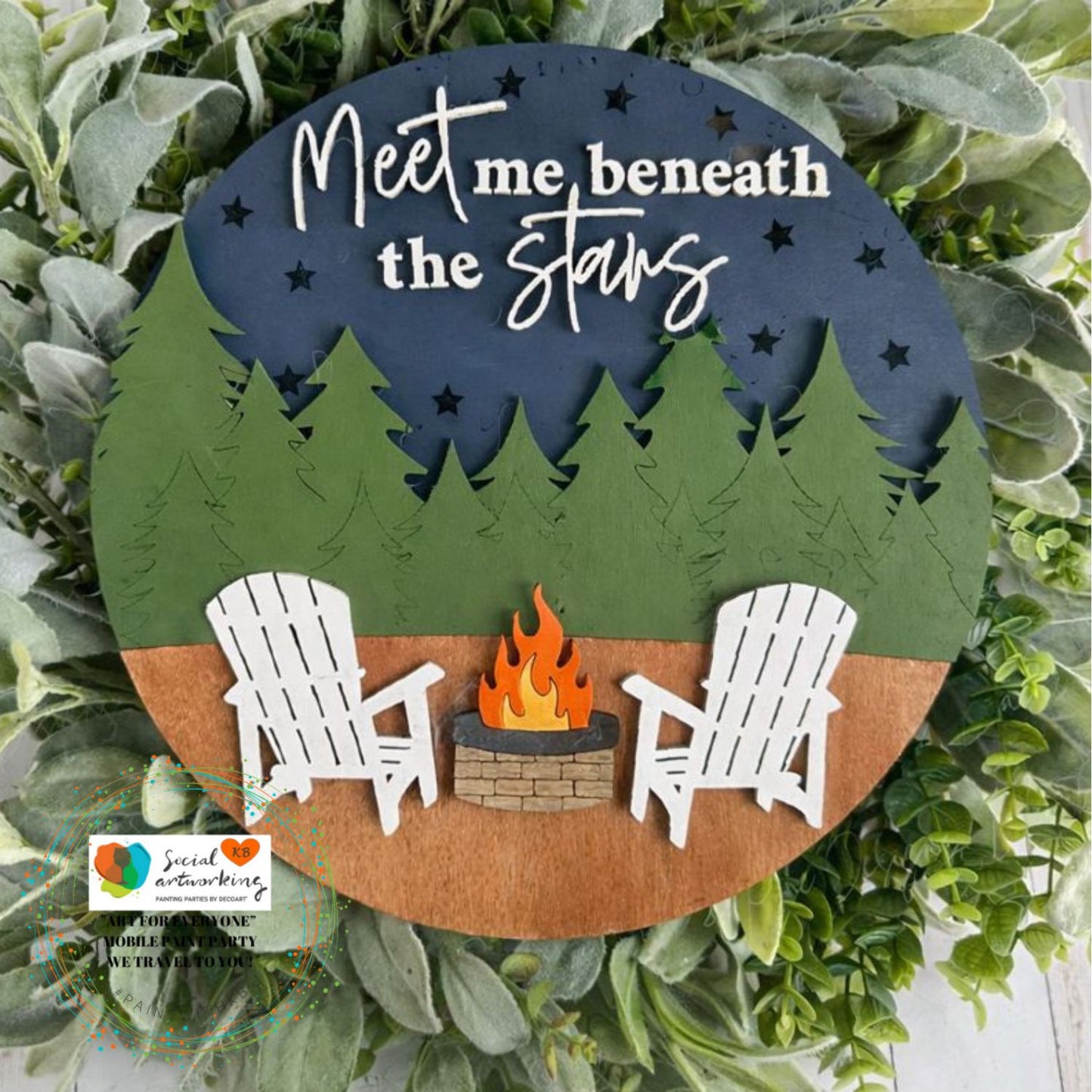 Meet me Beneath The Stars 2-D Door Hanger