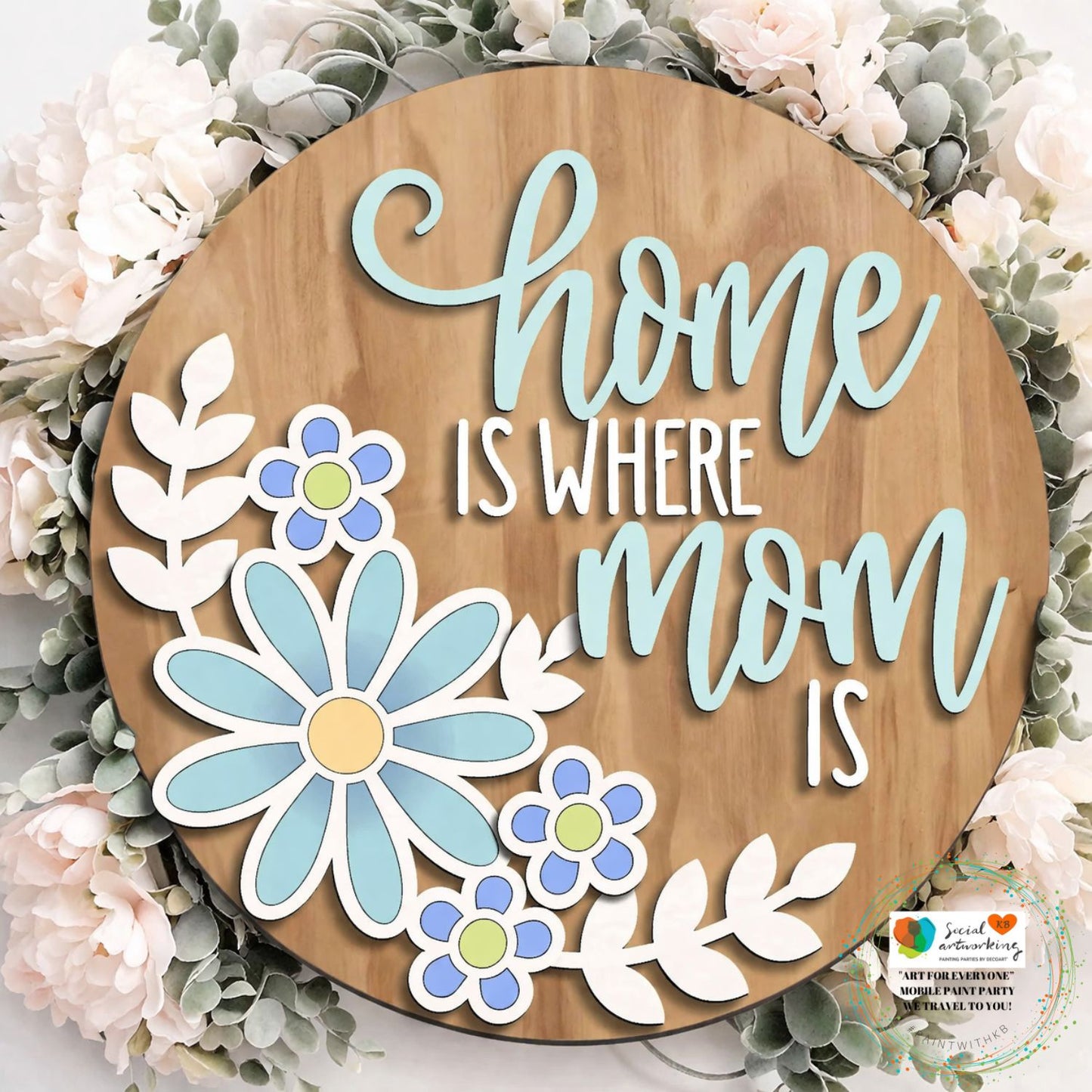 Home is Where Mom is  Daisy 2-D Door Hanger