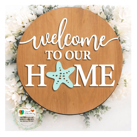 Welcome Starfish as the O 2-D Wood Hanger