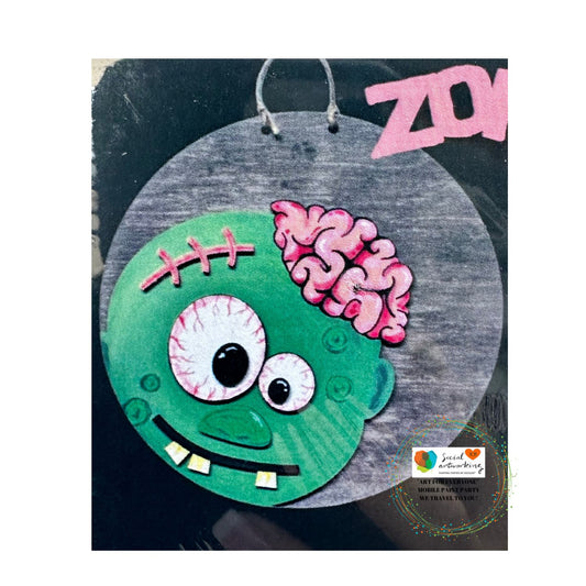 Zombie 2-D Wood Kids Sign