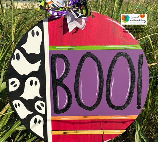 BOO! 2-D Wood Door Hanger