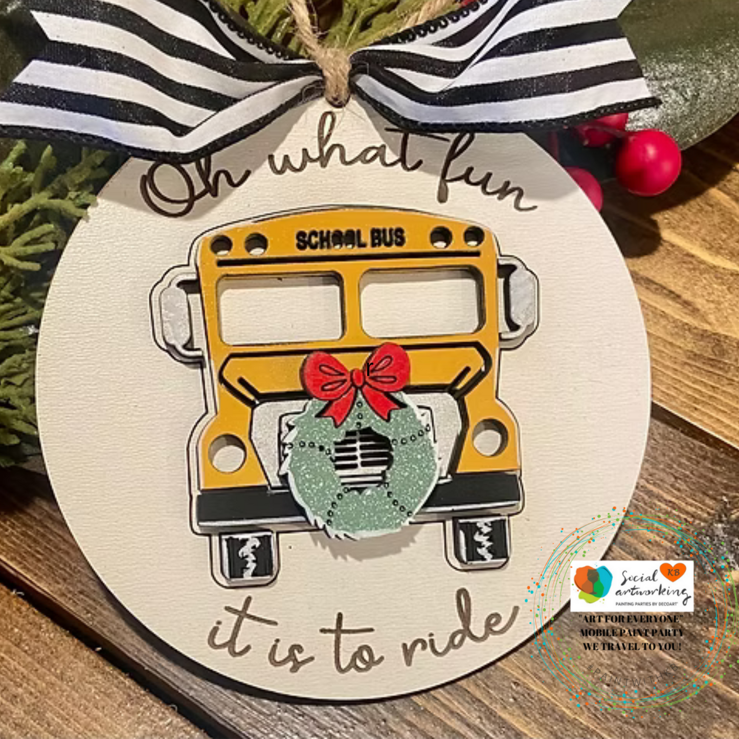 Oh what fun it is to ride- bus Ornament