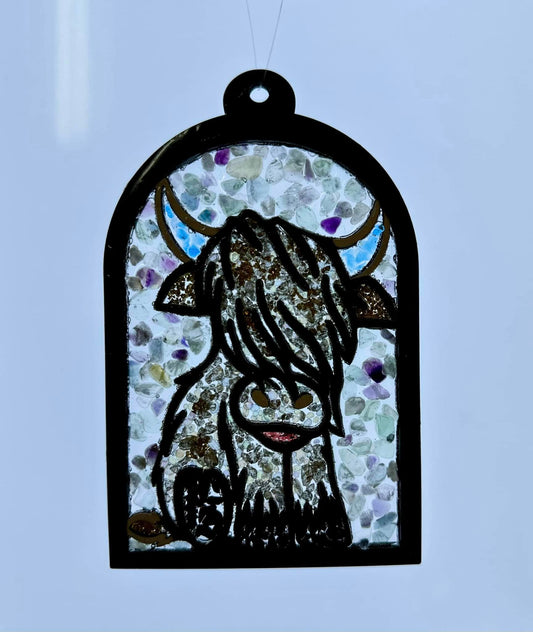 Faux Stain glass Cow