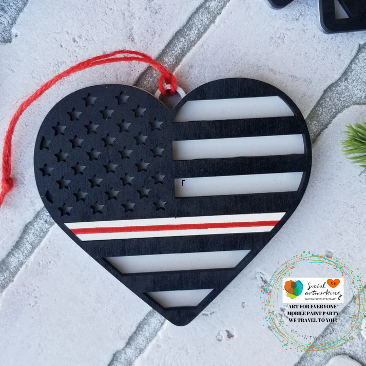 First Responder Heart Ornament