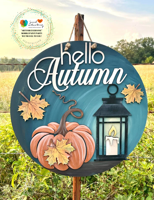 Hello Autumn with Pumpkin & Lantern