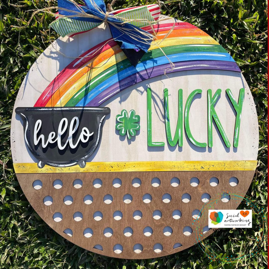 Hello Lucky 2-D Wood Shape