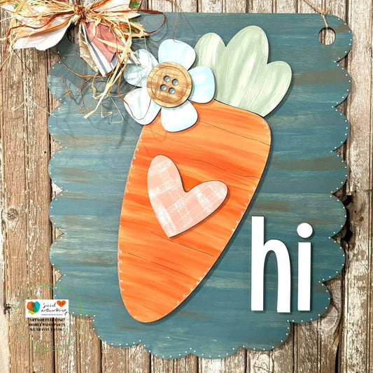 Carrot Hi 2-D Wood Door Hanger