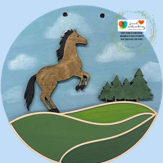 Horse  2-D Wood Kids Sign