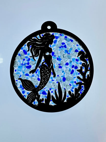Faux Stain Glass Mermaid