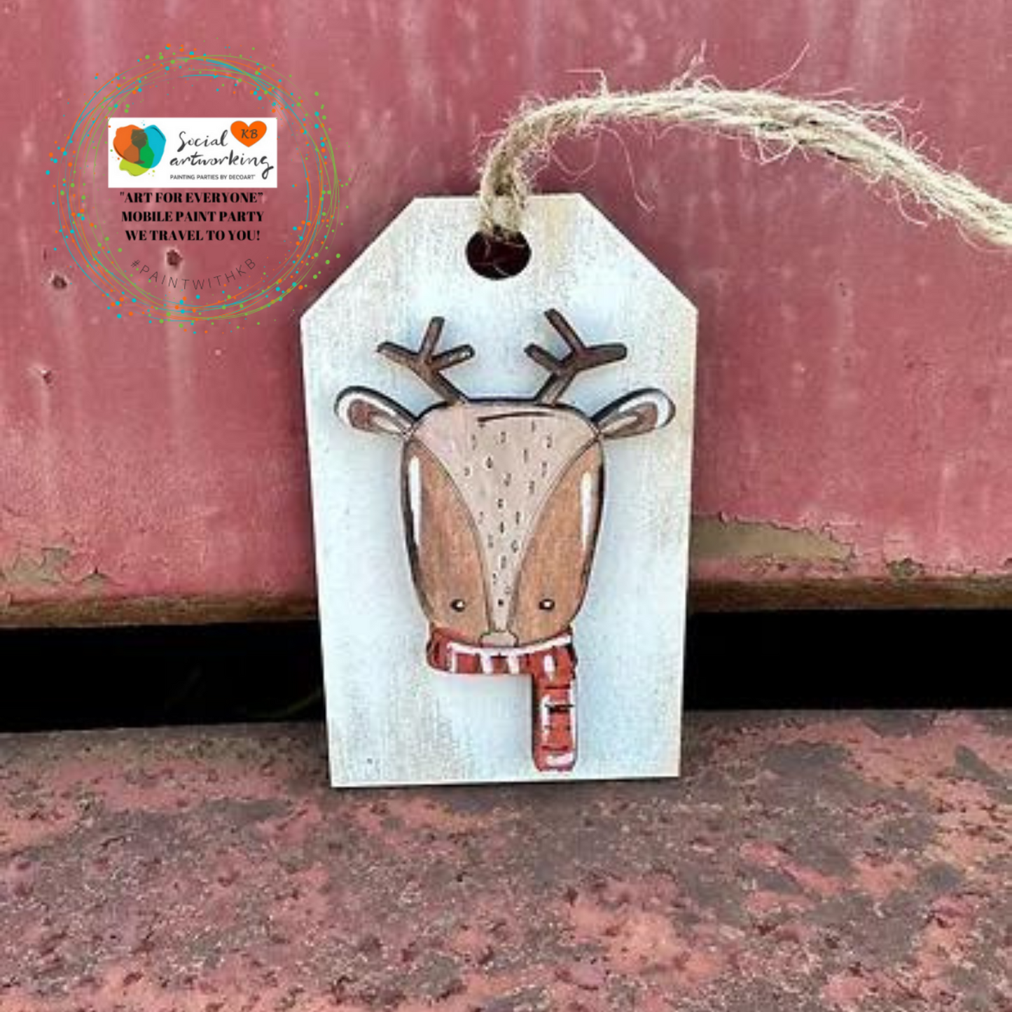 Nordic Reindeer Tag Ornament