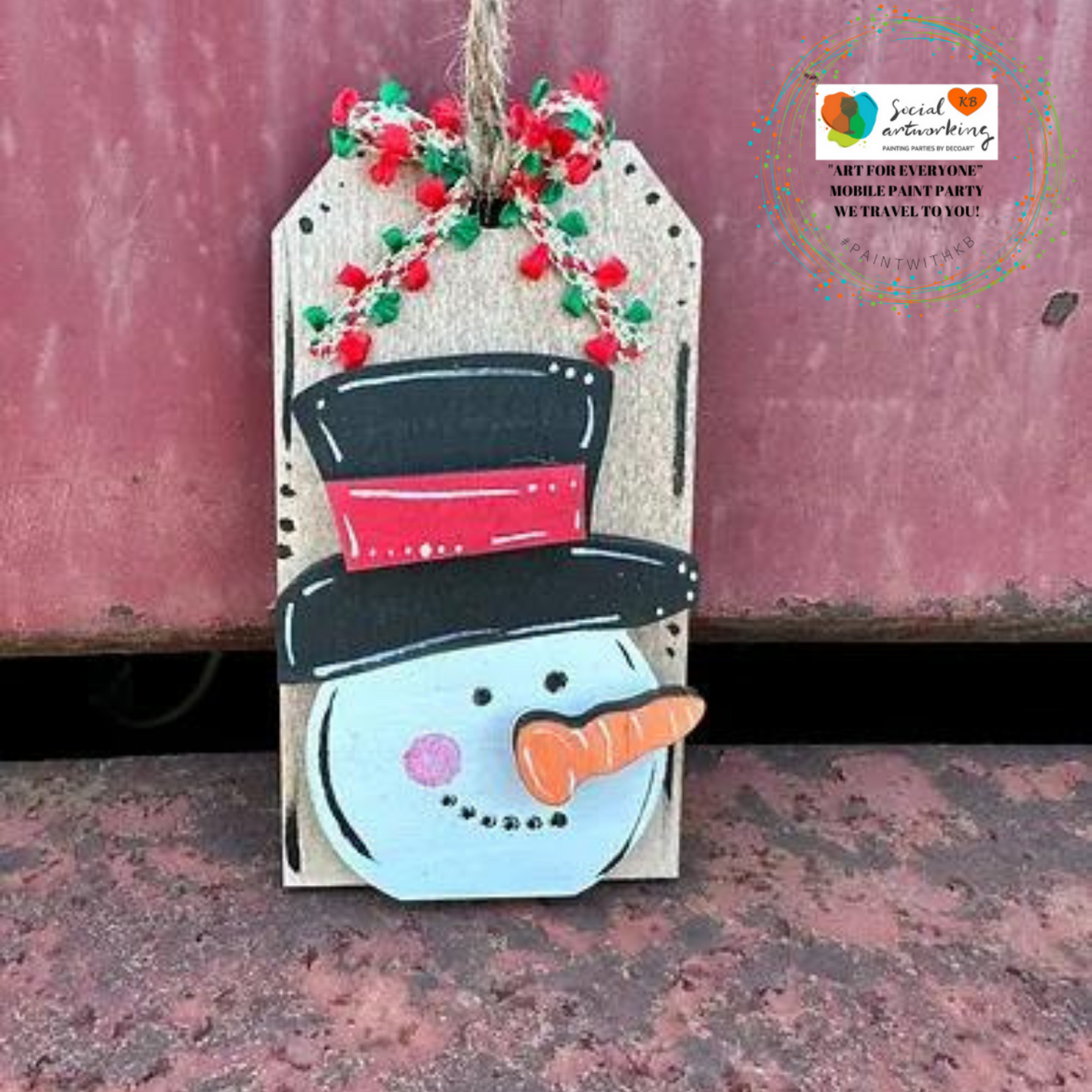 Snowman Head Tag Ornament
