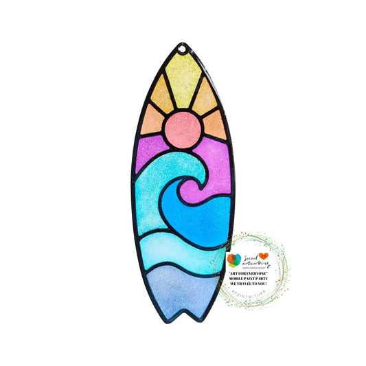 Surfboard Suncatcher 6 or 8 inch shape