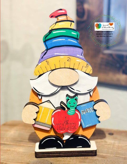 Gnome Teacher Style 3x6 stand alone