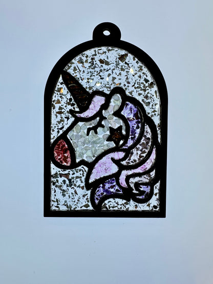 Faux Stain Glass Unicorn